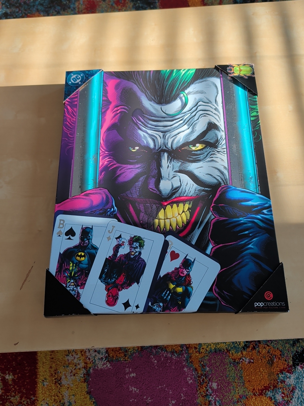 DC Comics Foil Joker Cards Wall Art Batman Villain Decor NEW